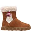 CLARKS GIRLS ZIP BOOT - TAN